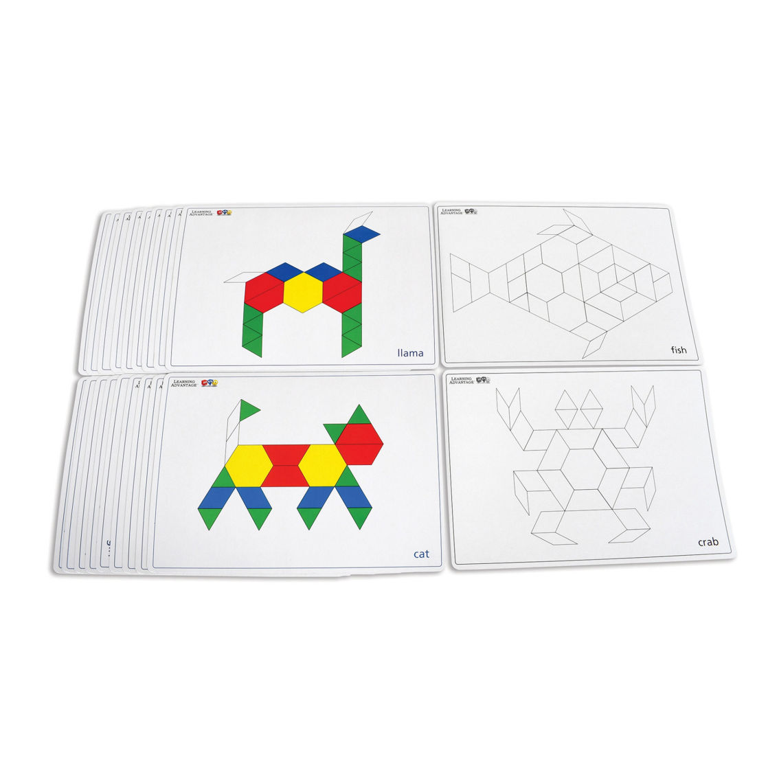 Learning Advantage® Pattern Block Cards - Set of 20 - Image 3 of 4