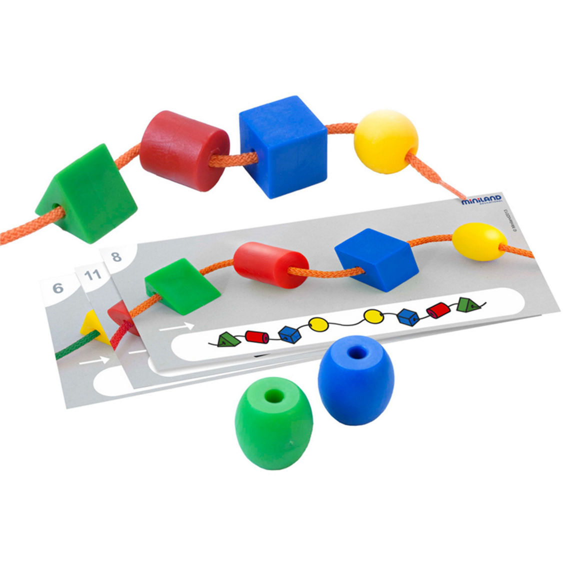 Miniland Educational Activity Shapes, Giant Beads and Laces Set - Image 2 of 3