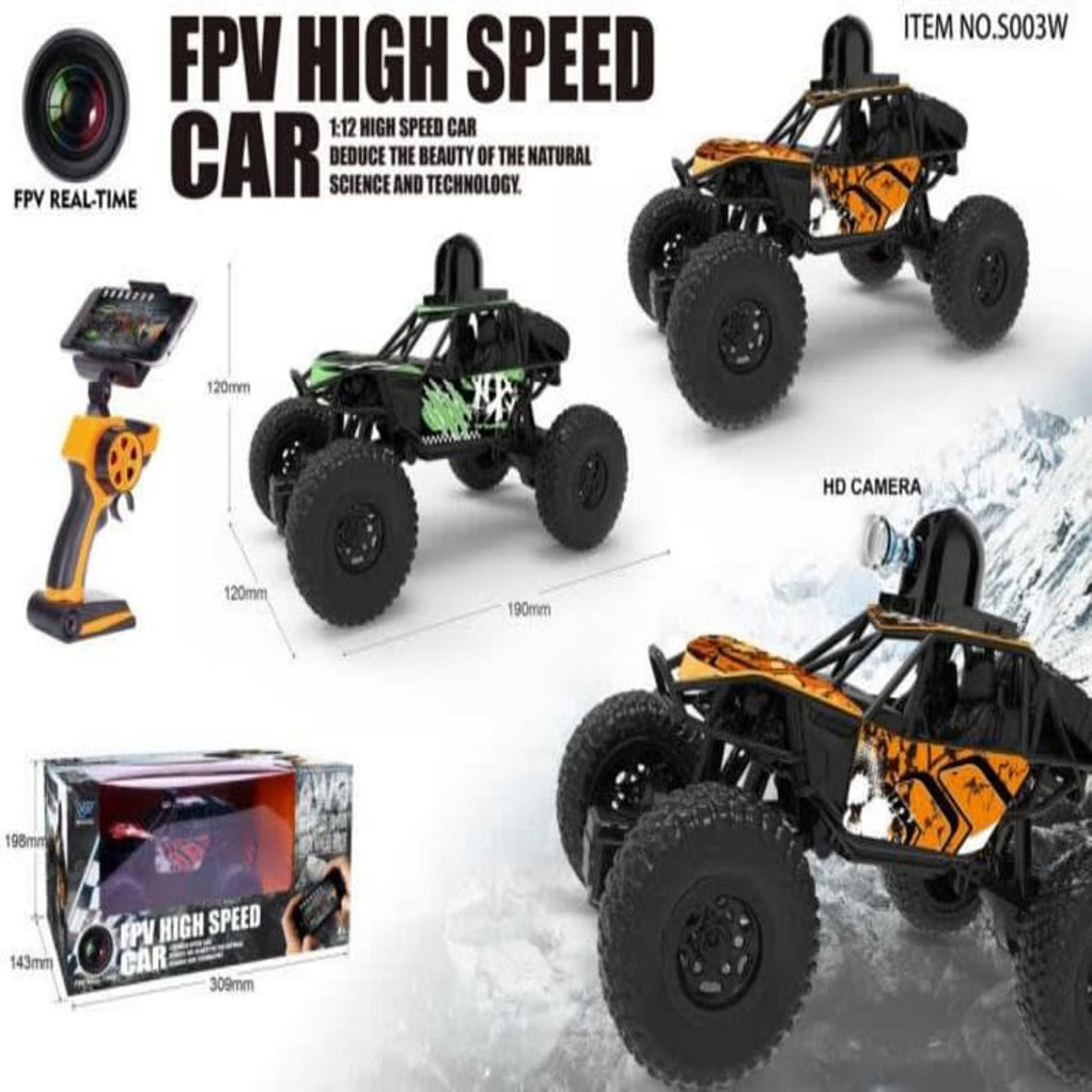 CIS-S-003W-G 1:22 rock climber with FPV camera Proportional speed and steering - Image 3 of 5