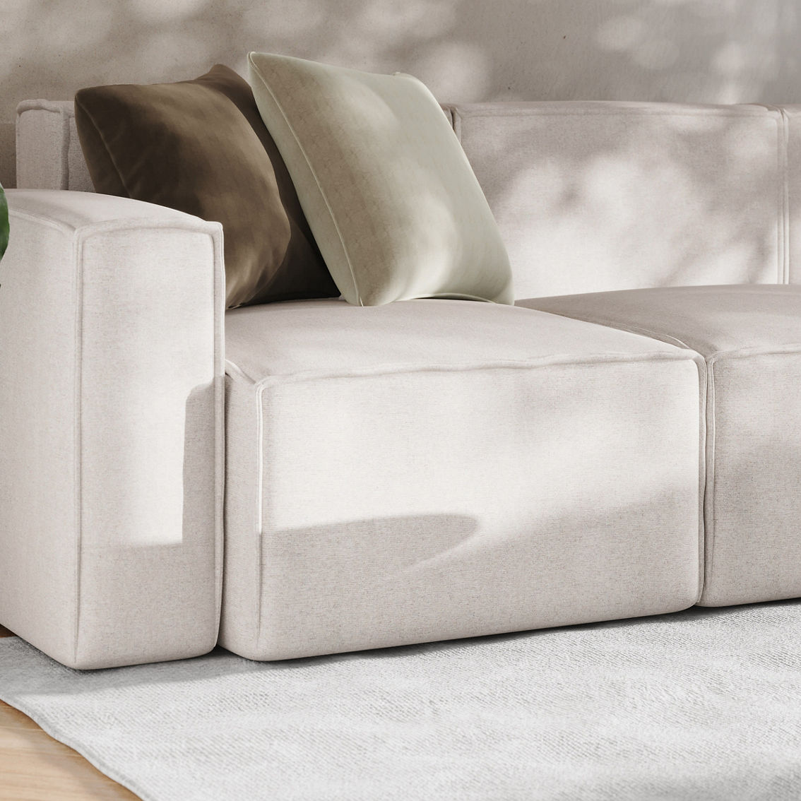 Flash Furniture 5 Piece Modular Sectional Sofa with Ottoman - Image 2 of 5