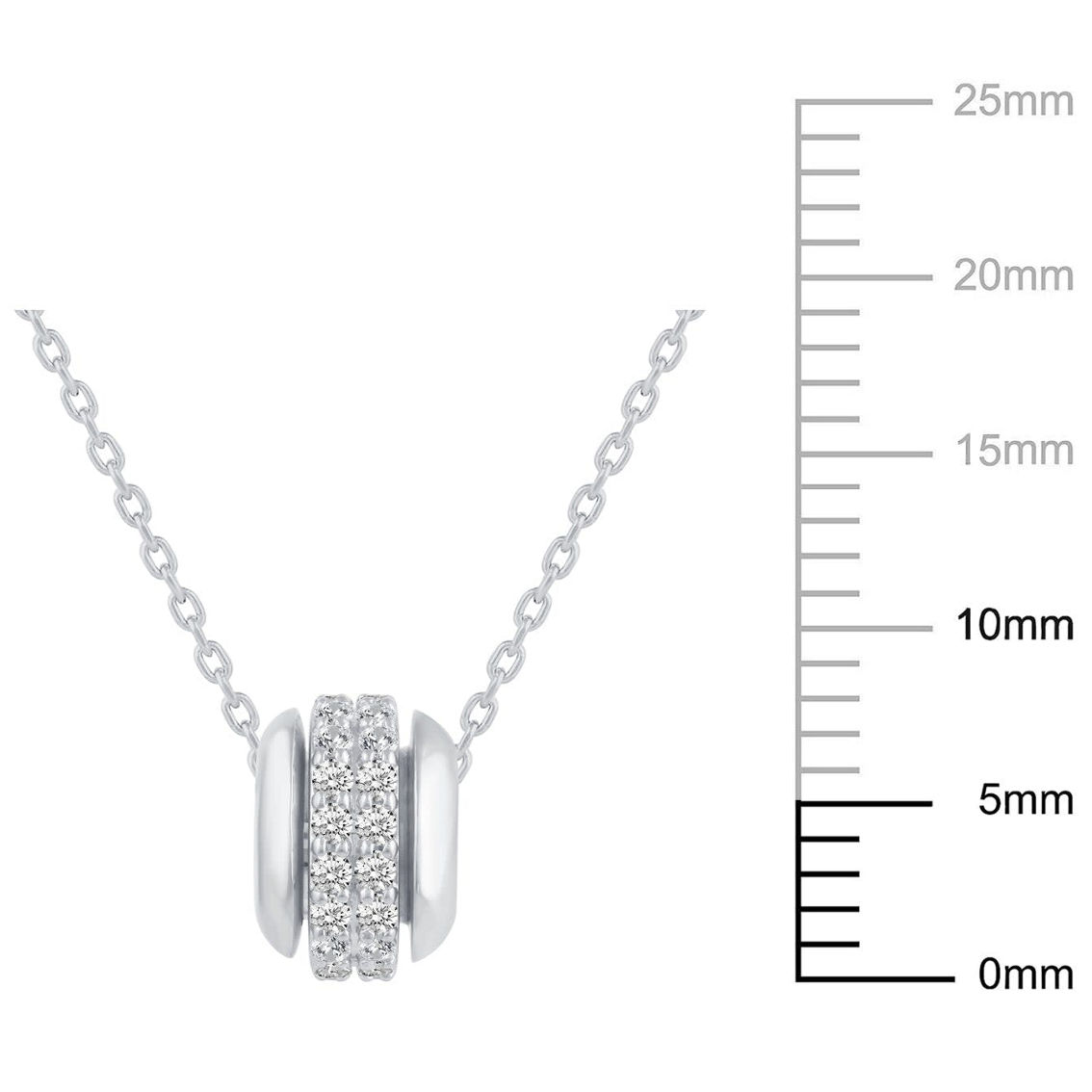 Royal Aura 14K White Gold 1/2 CTW Diamond Hoop Pendant - Image 4 of 4
