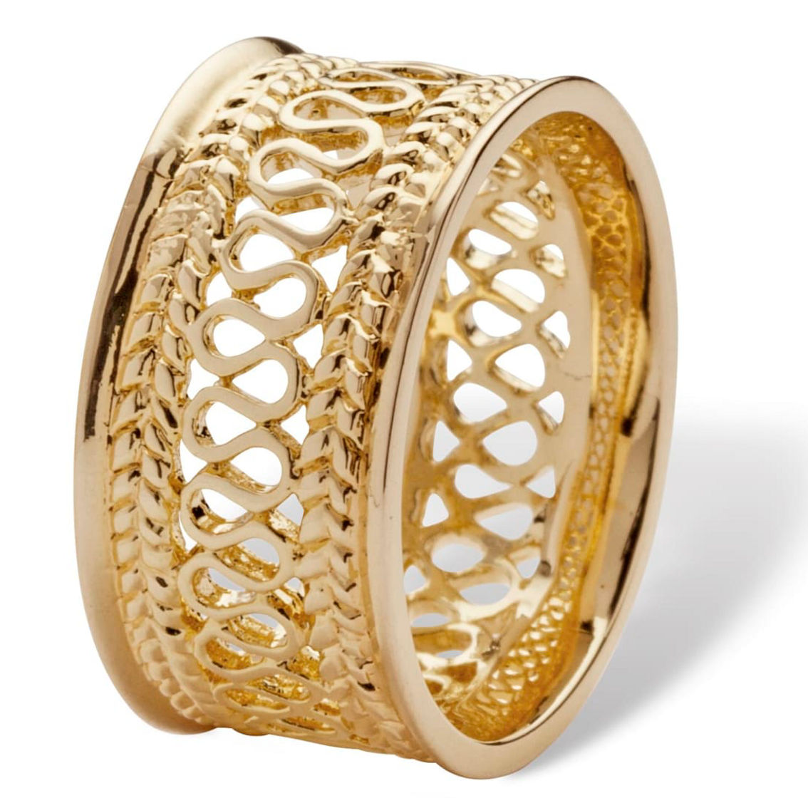 PalmBeach Open Weave Decorative Ring in Gold-Plated - Image 2 of 5