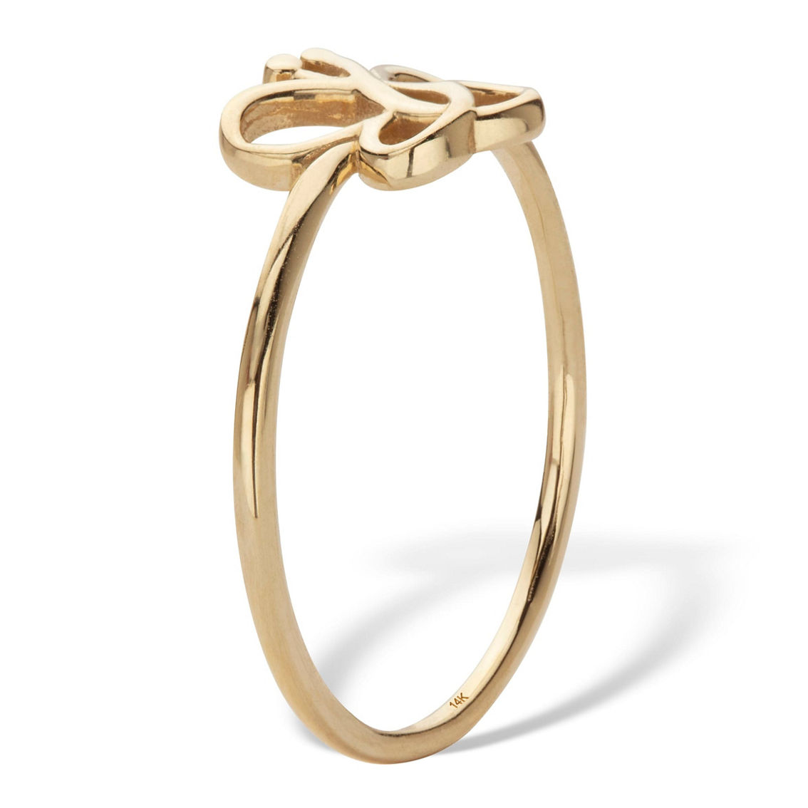 PalmBeach Stackable Butterfly Ring 14K Yellow Gold - Image 2 of 5