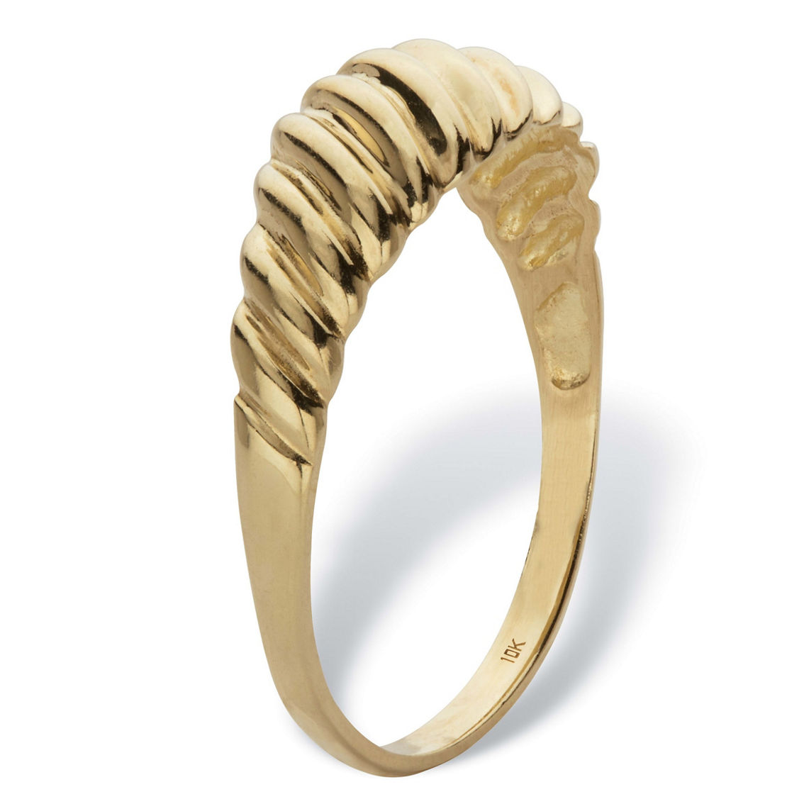 PalmBeach Polished Solid 10k Yellow Gold Shrimp-Style Ring - Image 2 of 5