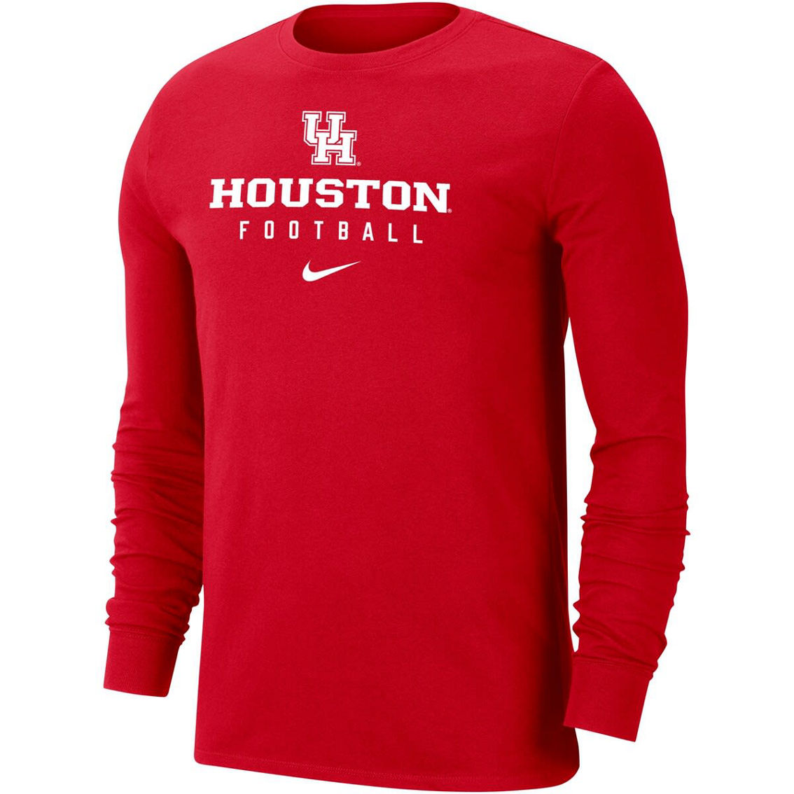 Nike Men's Red Houston Cougars Long Sleeve T-Shirt - Image 3 of 4