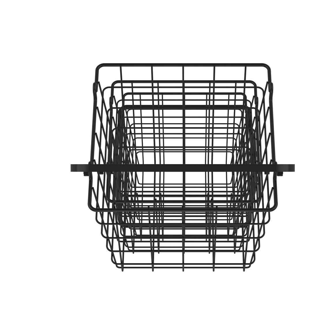 Oceanstar 3-Tier Metal Wire Storage Basket Stand with Removable Baskets – Black - Image 5 of 5