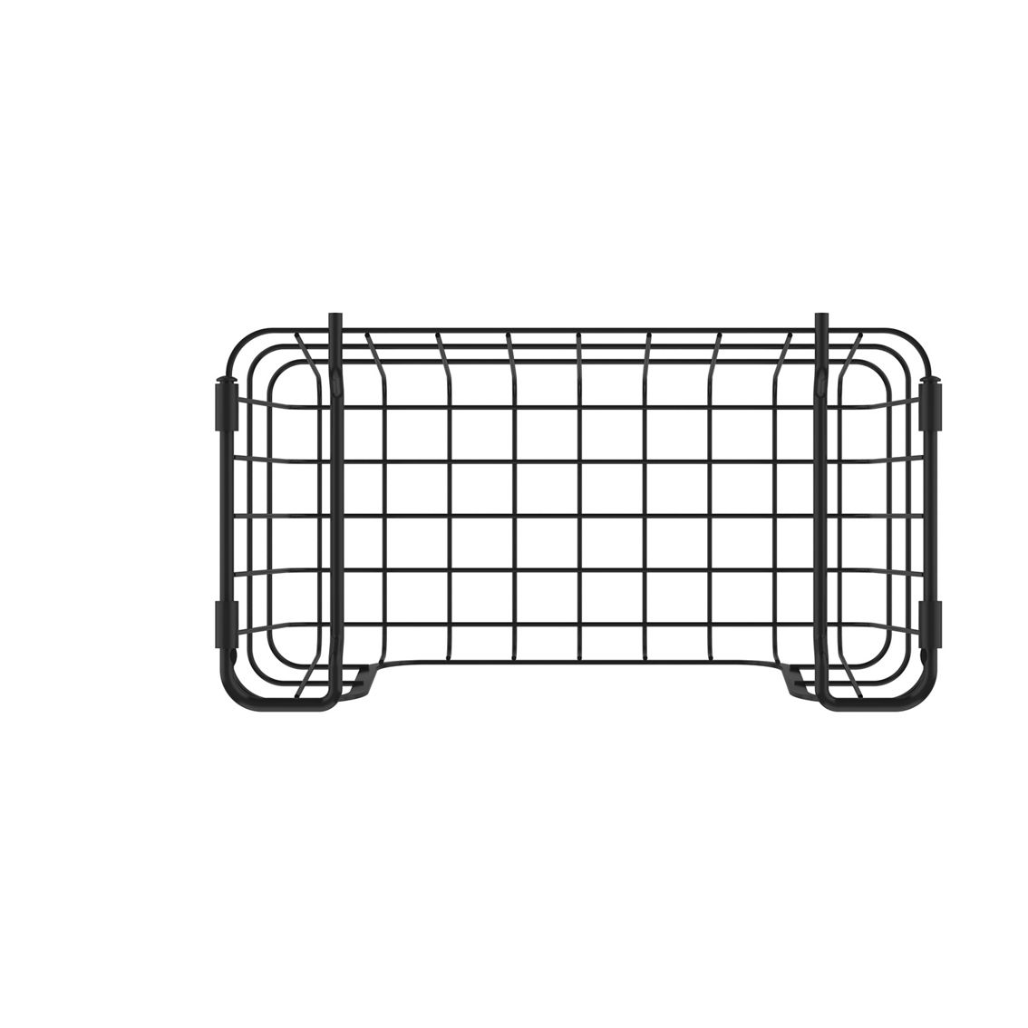 Oceanstar Stackable Metal Wire Storage Basket Set for Pantry – Black, Set of 3 - Image 5 of 5