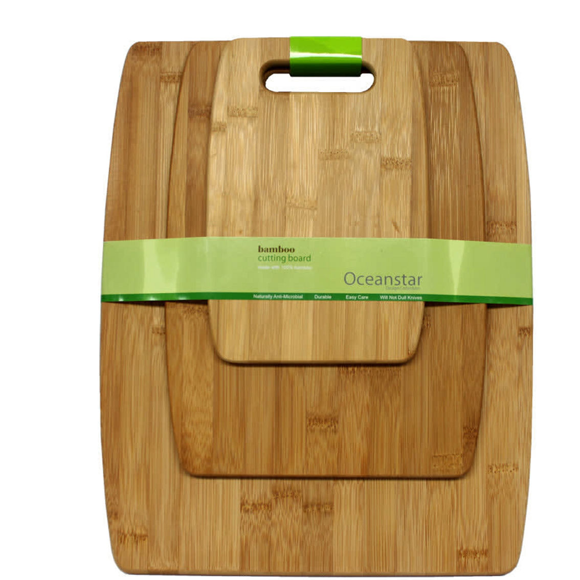 Oceanstar 3-Piece Bamboo Cutting Board Set - Image 2 of 4