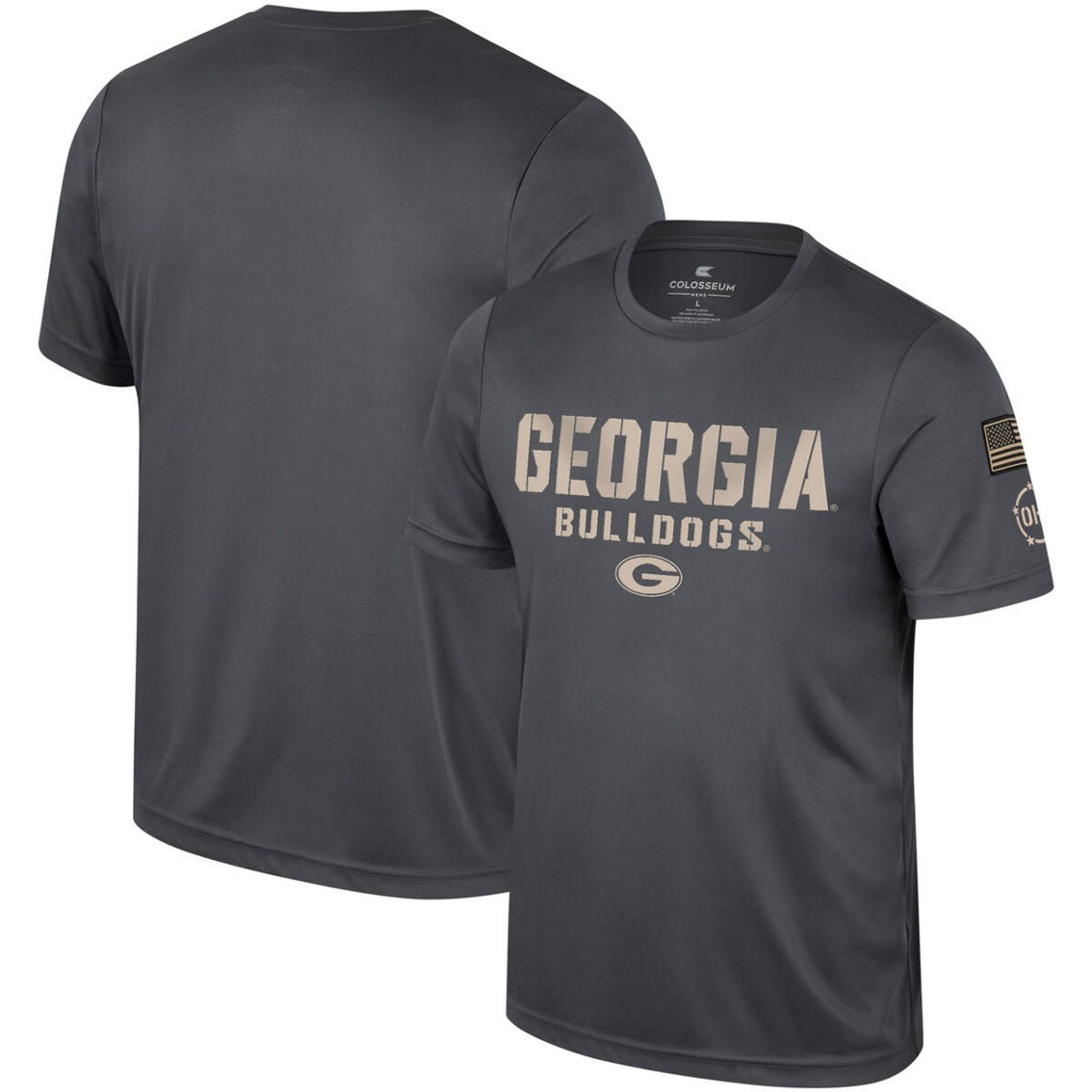 Colosseum Men's Charcoal Georgia Bulldogs OHT Military Appreciation T-Shirt - Image 2 of 4