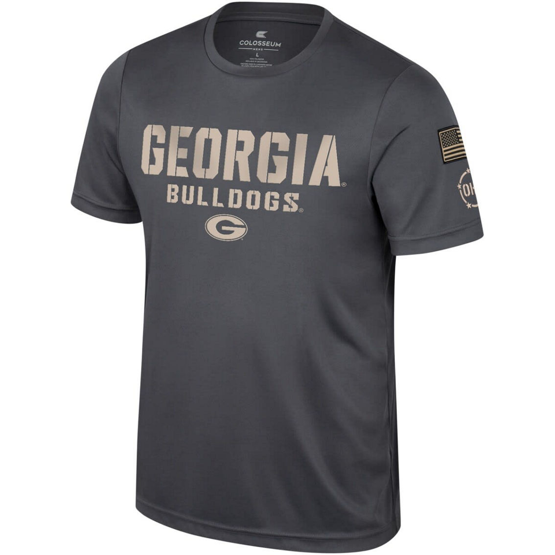 Colosseum Men's Charcoal Georgia Bulldogs OHT Military Appreciation T-Shirt - Image 3 of 4