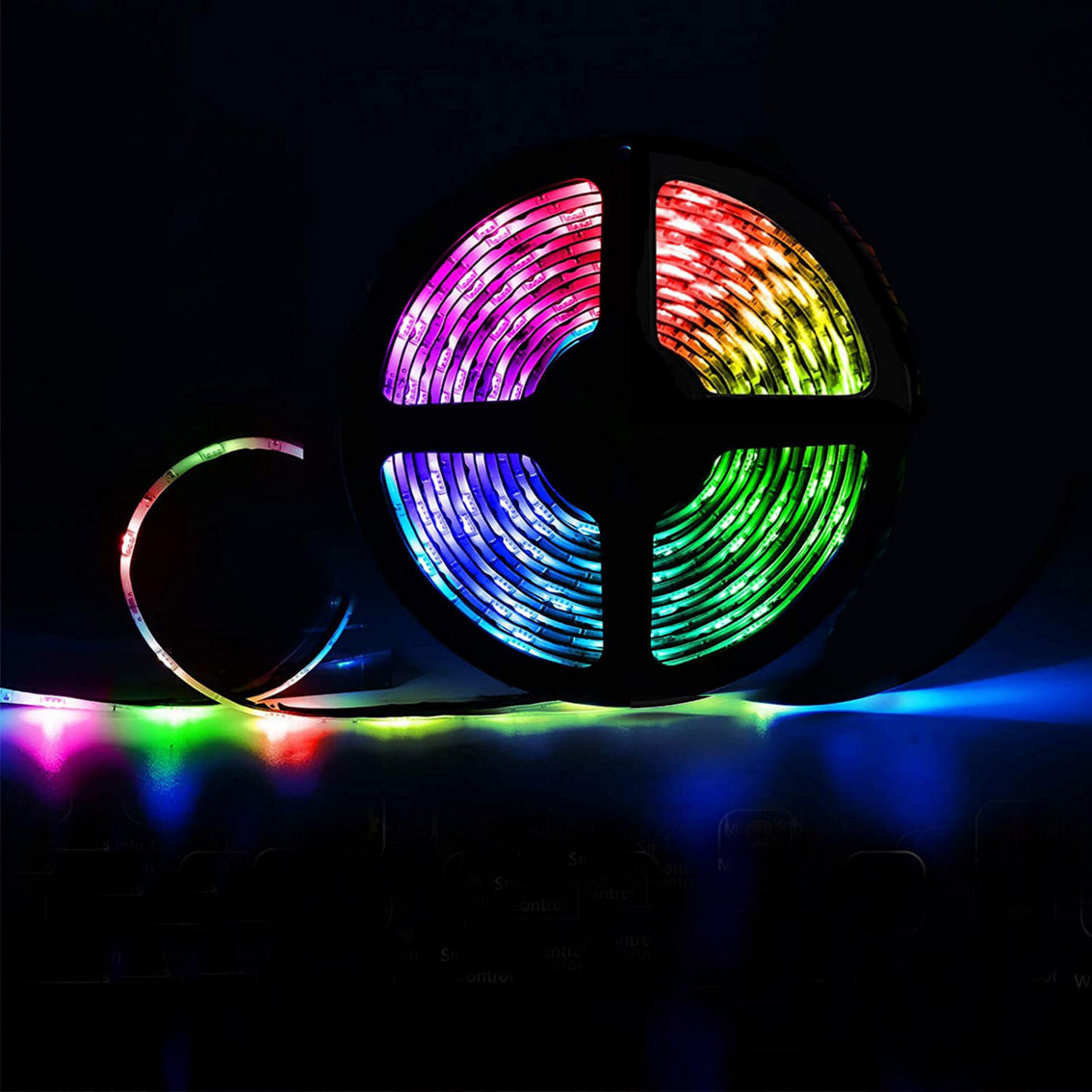 20FT LED Strip Lights, Colored USB TV Backlight with Remote, 16 Color Lights