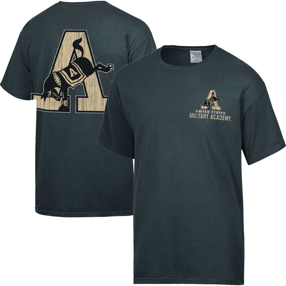 Comfort Wash Men's Comfort Wash Charcoal Army Black Knights Vintage Logo T-Shirt - Image 2 of 4
