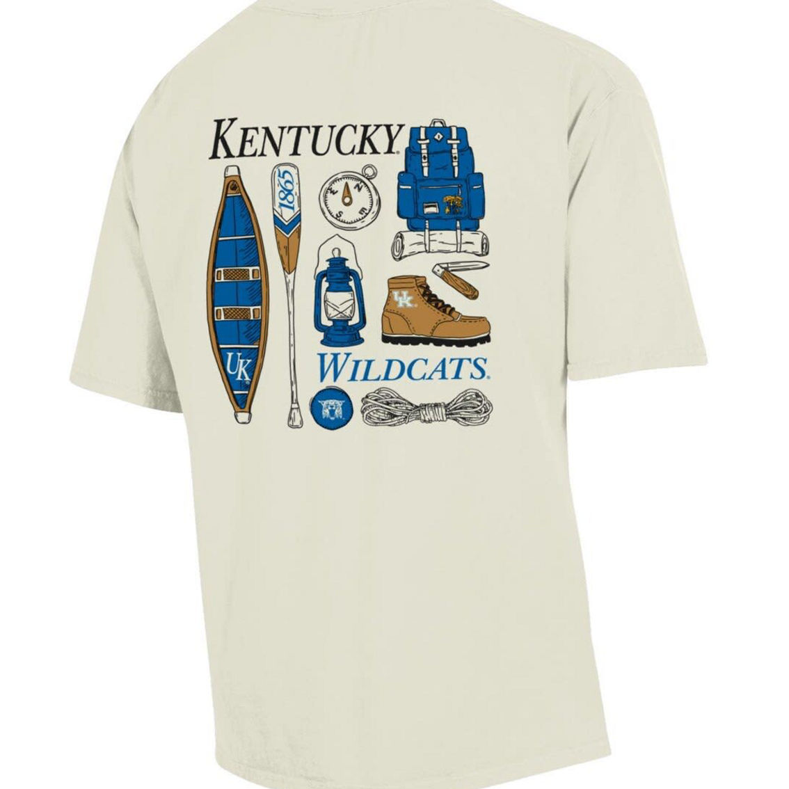 Comfort Wash Men's Comfort Wash Cream Kentucky Wildcats Camping Trip T-Shirt - Image 4 of 4