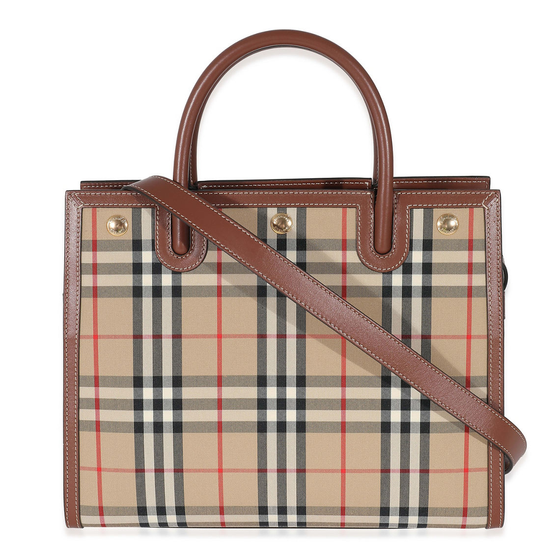 Burberry Title Vintage Check Small Top Handle Tote Pre-owned | Handbags ...