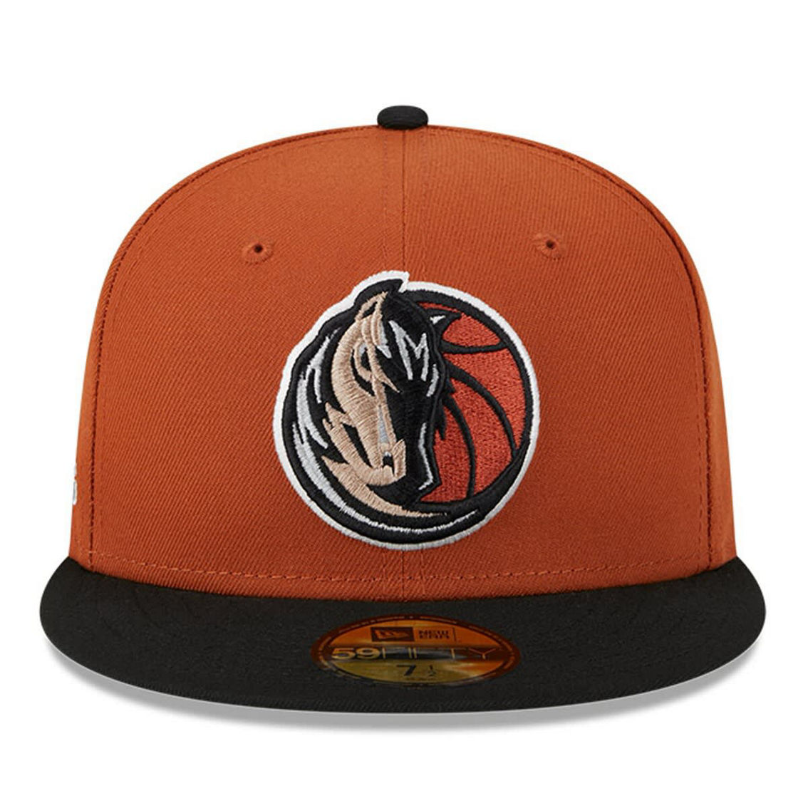 New Era Men's Rust/Black Dallas Mavericks Two-Tone 59FIFTY Fitted Hat - Image 3 of 4