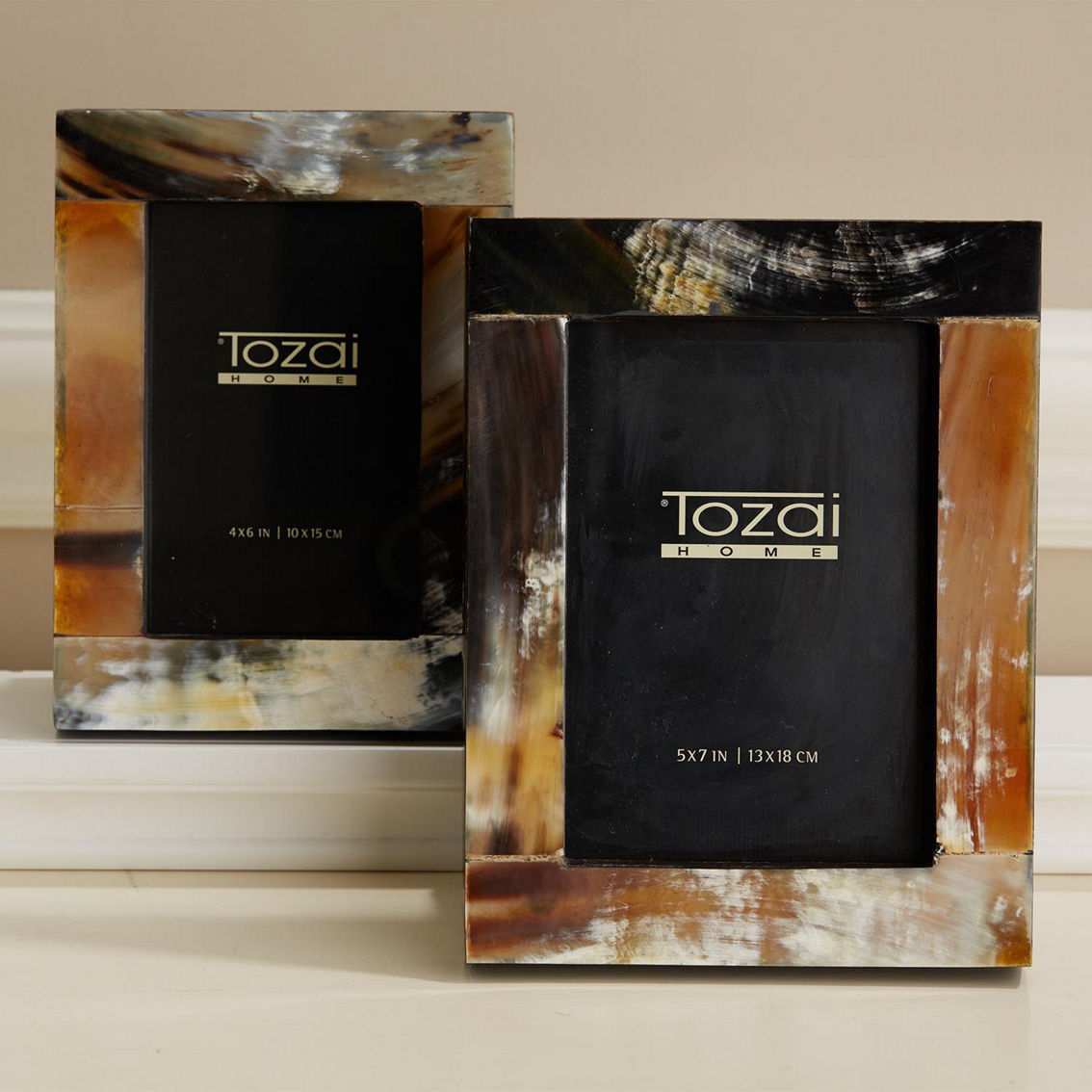 Tozai Set of 2 Bayard Horn Frame - Image 3 of 5