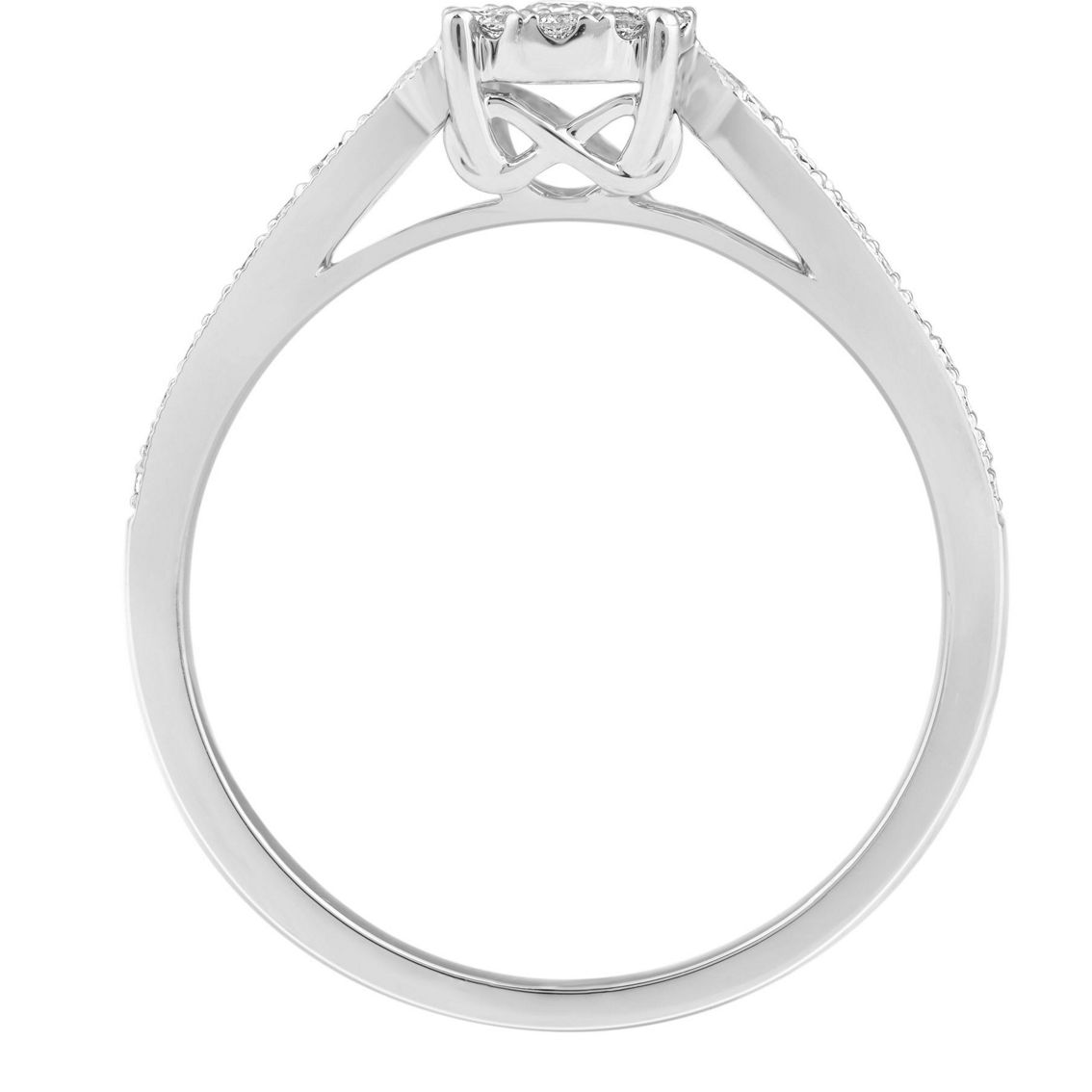 APMG 14K White Gold 1/4 CTW Diamond Infinity Ring - Image 3 of 4