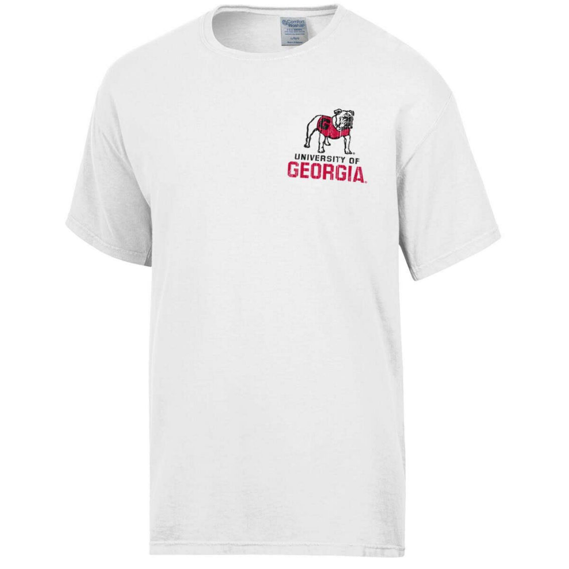 Comfort Wash Men's Comfort Wash White Georgia Bulldogs Vintage Logo T-Shirt - Image 3 of 4