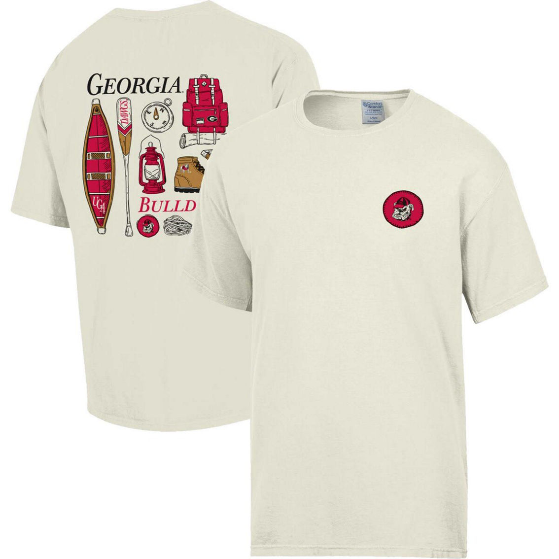 Comfort Wash Men's Comfort Wash Cream Georgia Bulldogs Camping Trip T-Shirt - Image 2 of 4