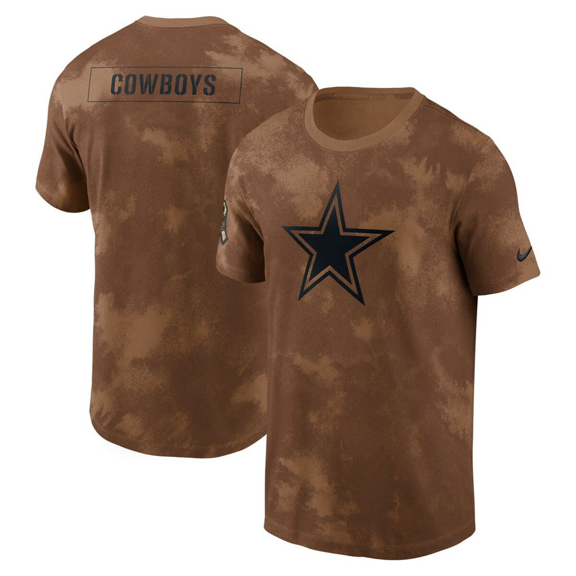Nike Men's Brown Dallas Cowboys 2023 Salute To Service Sideline T-Shirt - Image 2 of 4