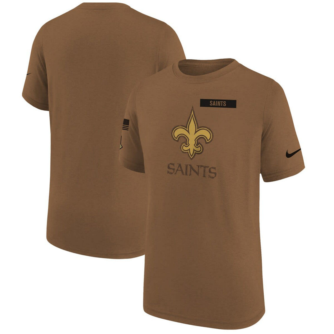 Nike Youth Brown New Orleans Saints 2023 Salute to Service Legend T-Shirt - Image 2 of 4