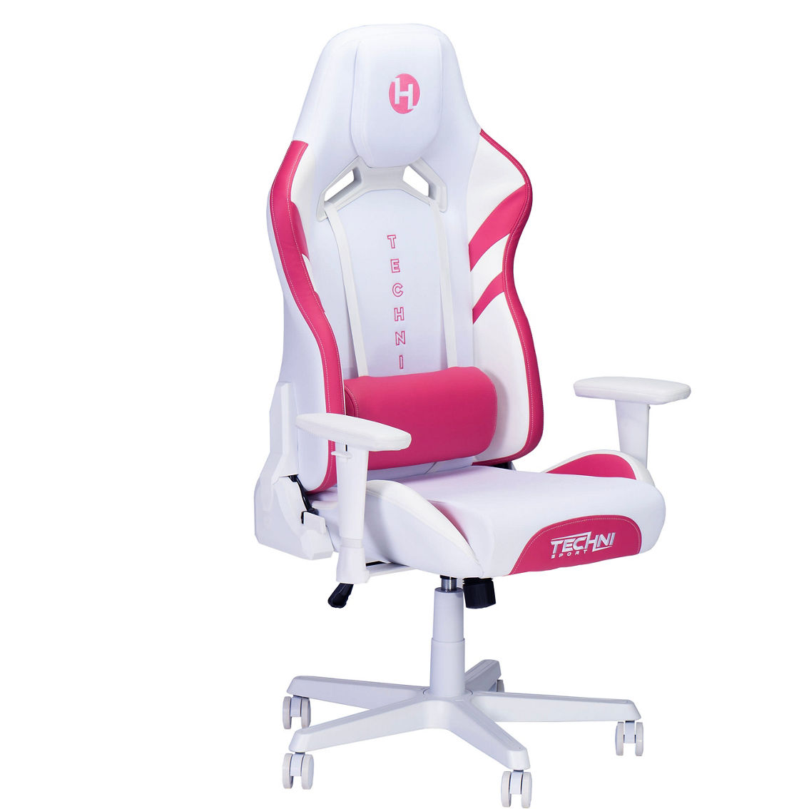Techni Sport Tsf72 Echo Gaming Chair - White With Pink | Gaming ...