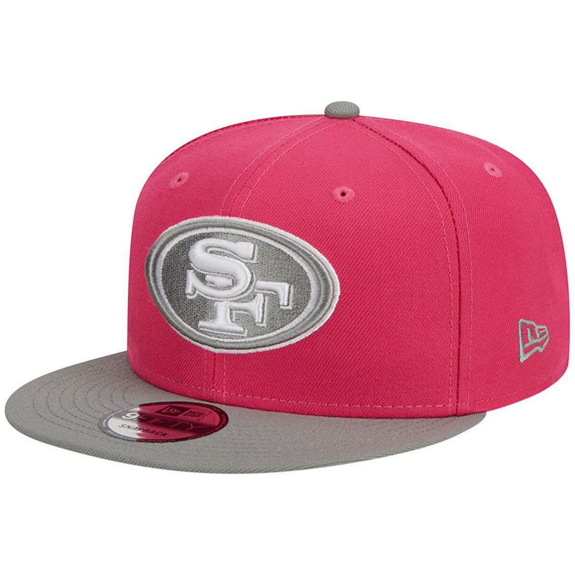 New Era Men's Pink/Gray San Francisco 49ers 2-Tone Color Pack 9FIFTY Snapback Hat - Image 2 of 4