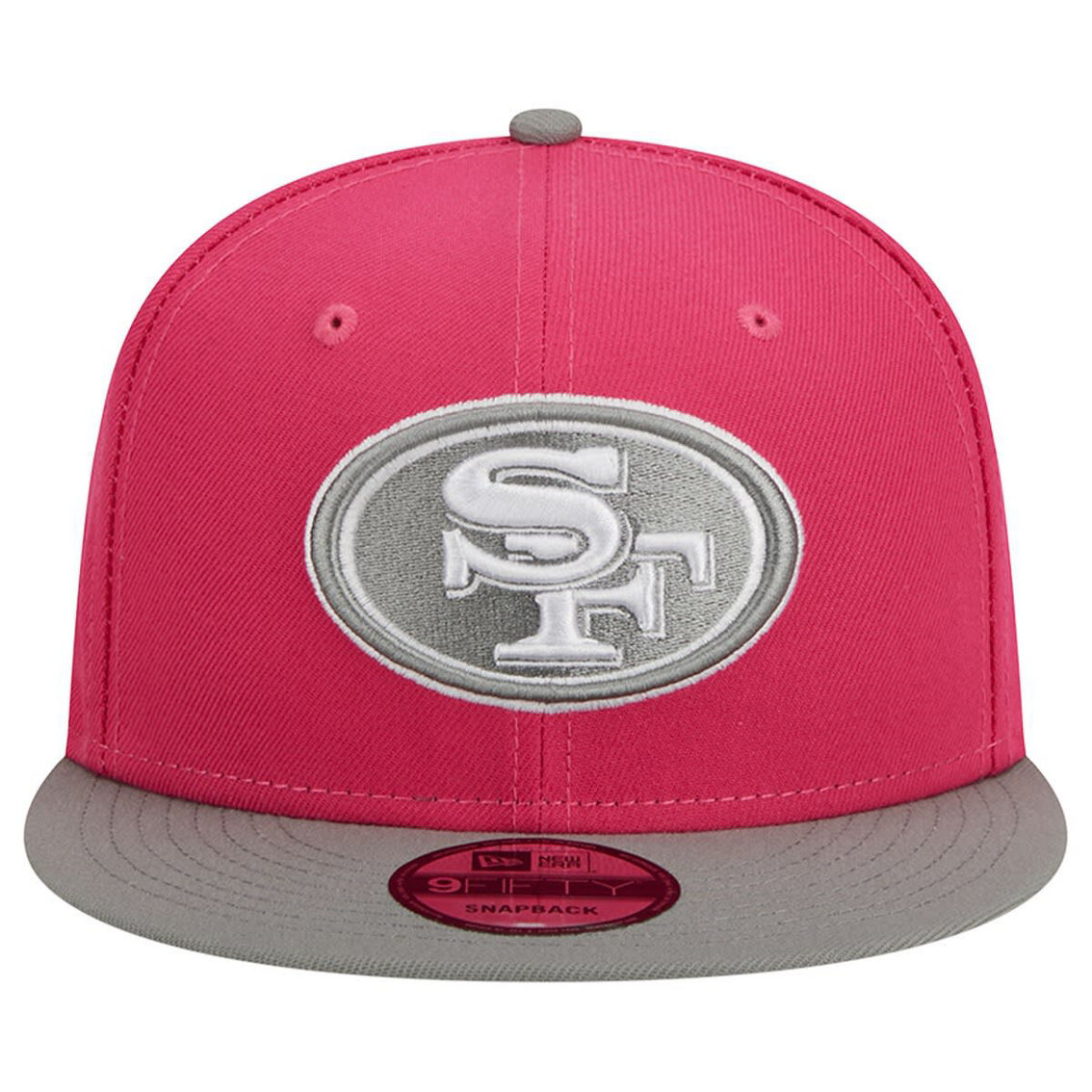 New Era Men's Pink/Gray San Francisco 49ers 2-Tone Color Pack 9FIFTY Snapback Hat - Image 3 of 4