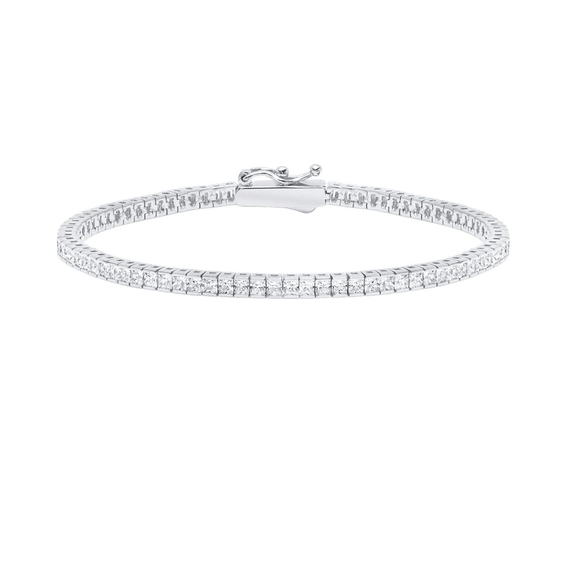 Crislu classic small princess tennis bracelet finished in 18kt yellow gold - Image 2 of 2
