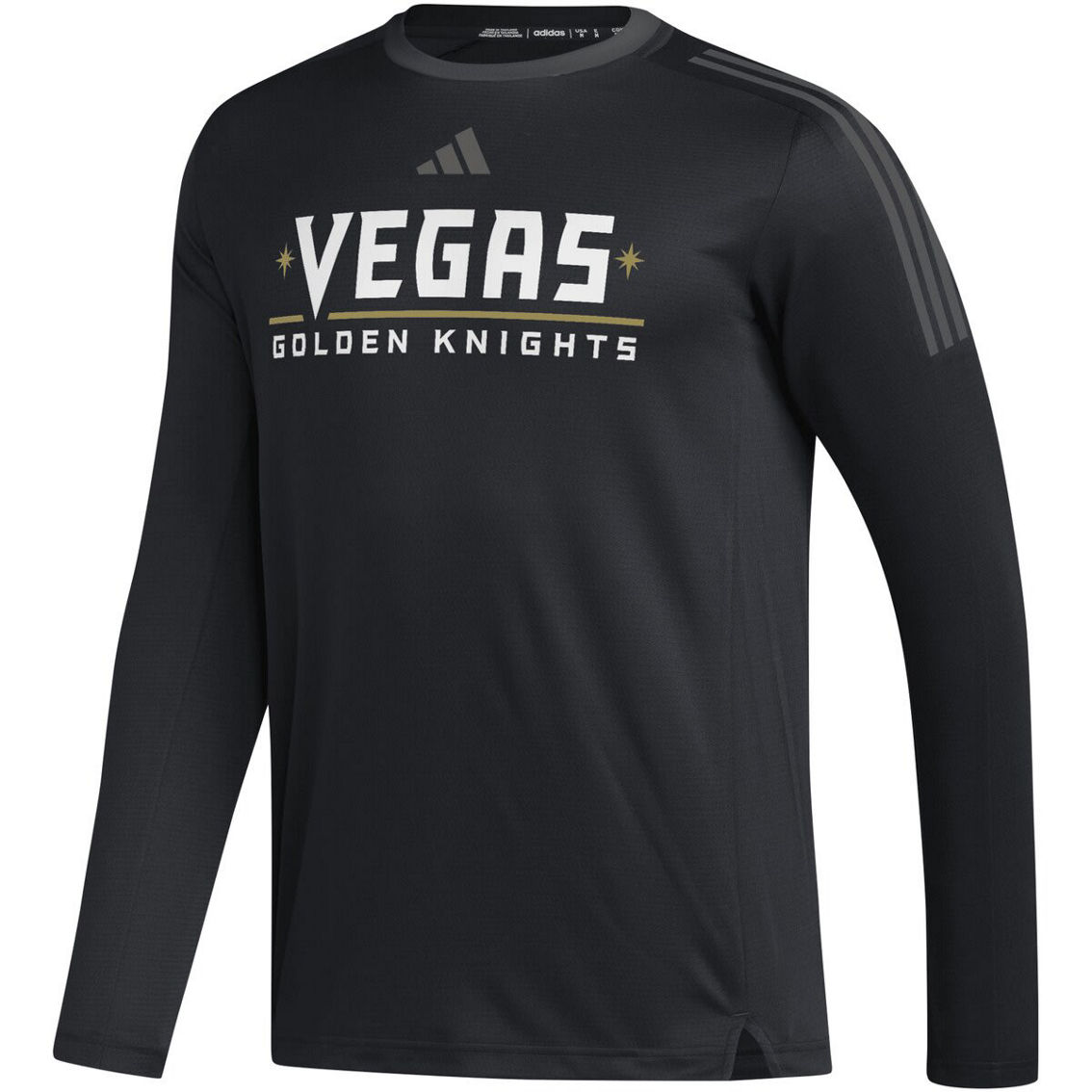 adidas Men's Black Vegas Golden Knights AEROREADY® Long Sleeve T-Shirt - Image 3 of 4