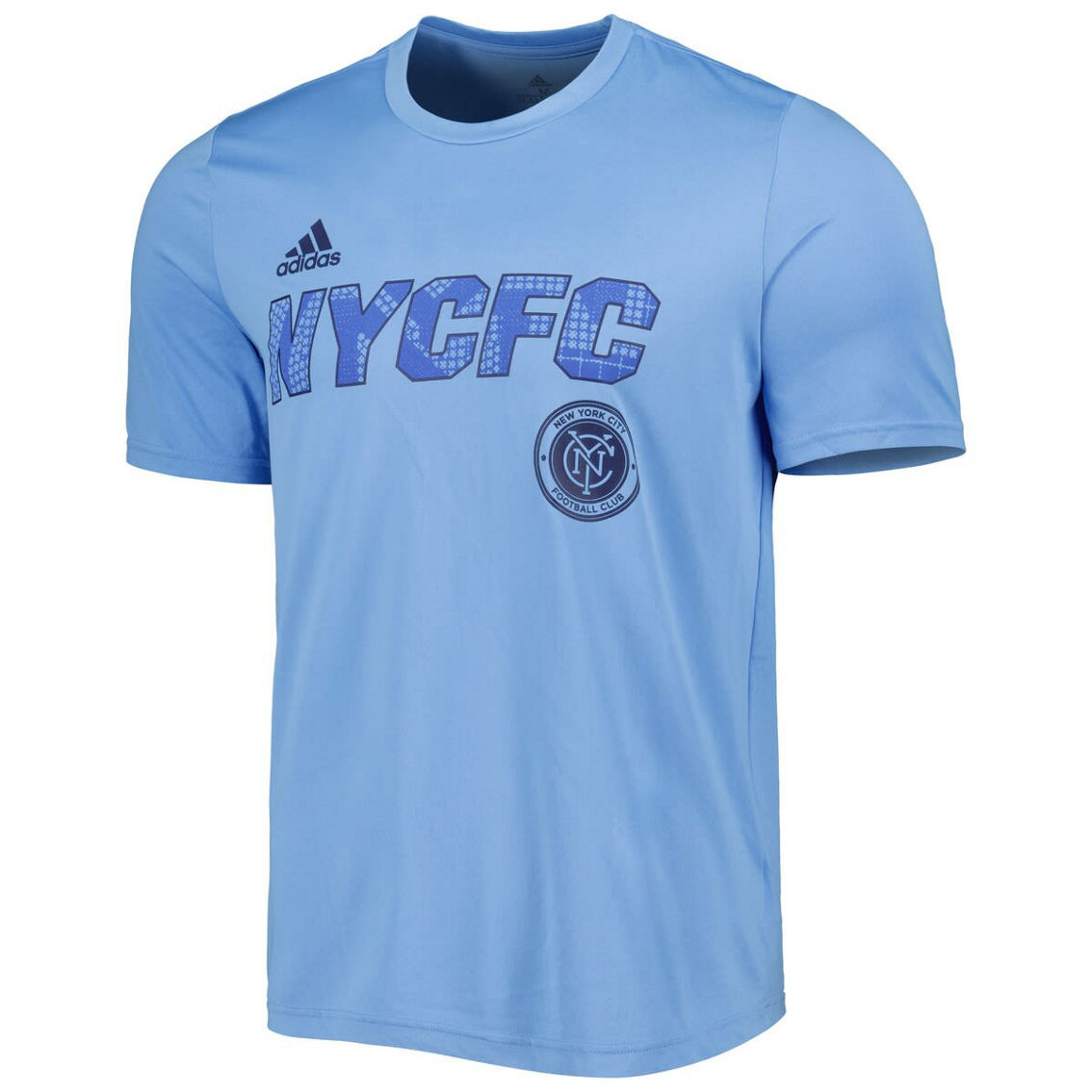adidas Men's Light Blue New York City FC Team Jersey Hook AEROREADY T-Shirt - Image 3 of 4