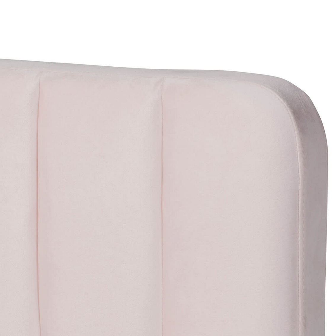 Baxton Studio Nami Light Pink Velvet Upholstered and Gold Finished Platform Bed - Image 4 of 5
