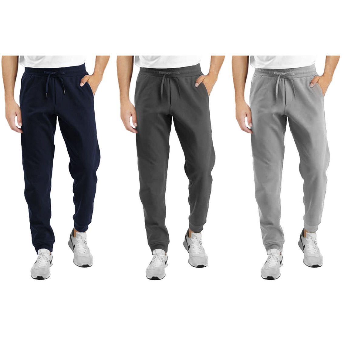 Galaxy By Harvic Men's French Terry Jogger Lounge Pants-3 Pack | Pants ...