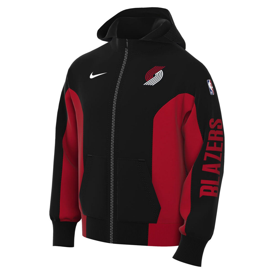Nike Men's Black Portland Trail Blazers 2023/24 Authentic Showtime Full-Zip Hoodie - Image 3 of 4