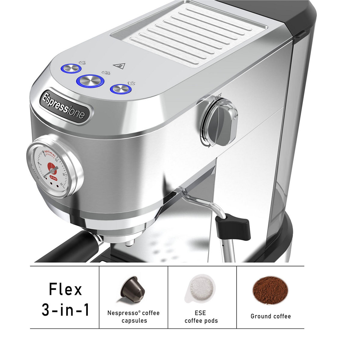 Espressione Flex 3-in-1 Espresso Coffee Machine - Image 3 of 5