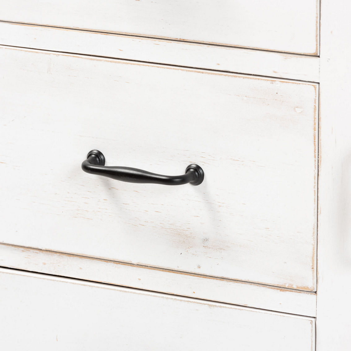Baxton Studio Faron Distressed White and Oak Brown 3-Drawer Storage Cabinet - Image 5 of 5