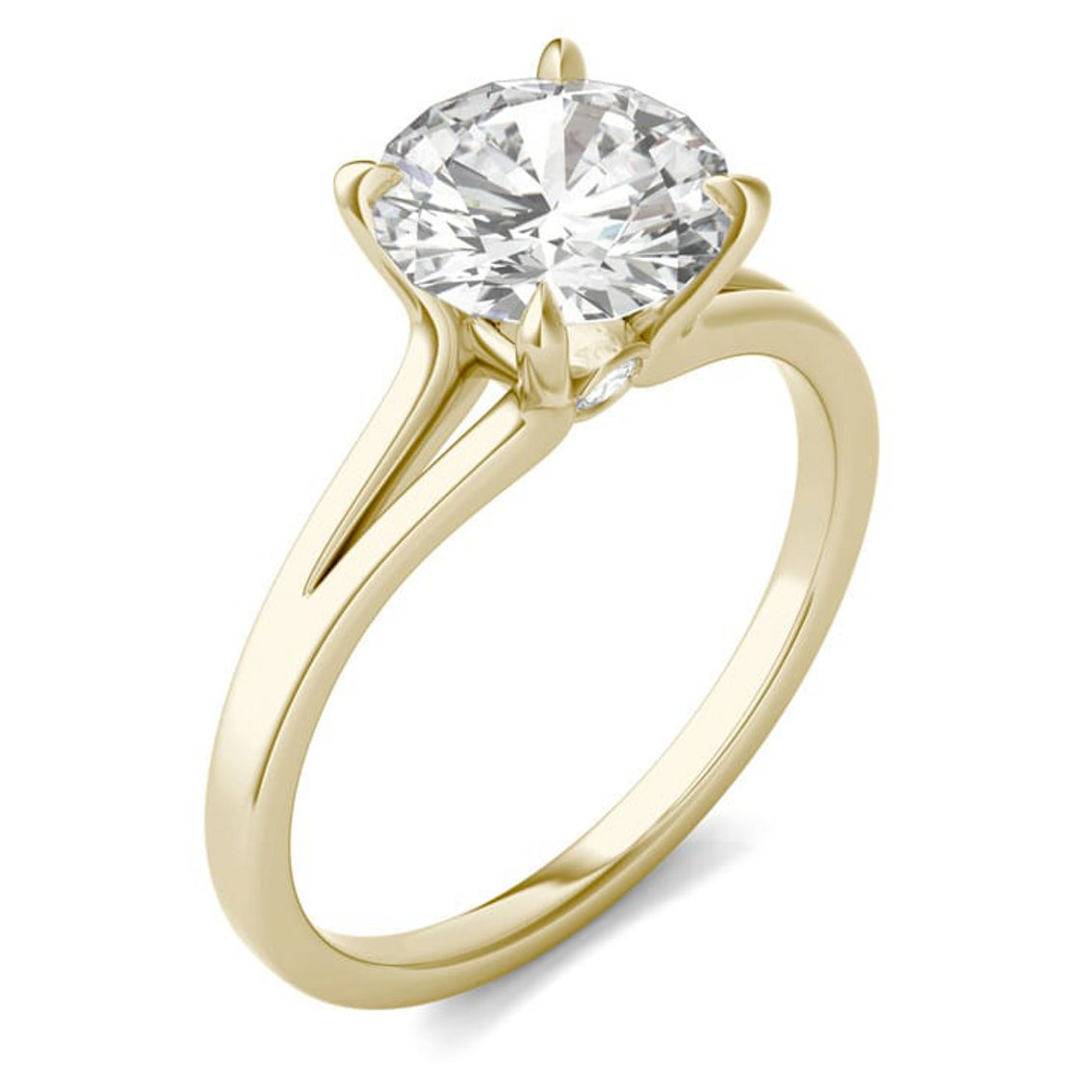 Charles & Colvard 1.96cttw Moissanite Round Solitaire Ring in 14k Yellow Gold - Image 2 of 5