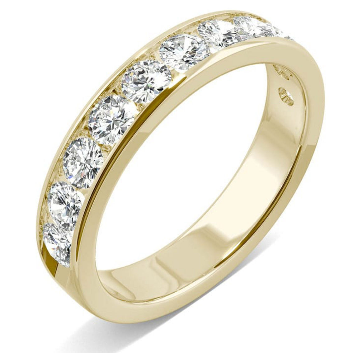 Charles & Colvard 1.10cttw Moissanite Channel Set Band in 14k Yellow Gold - Image 2 of 5