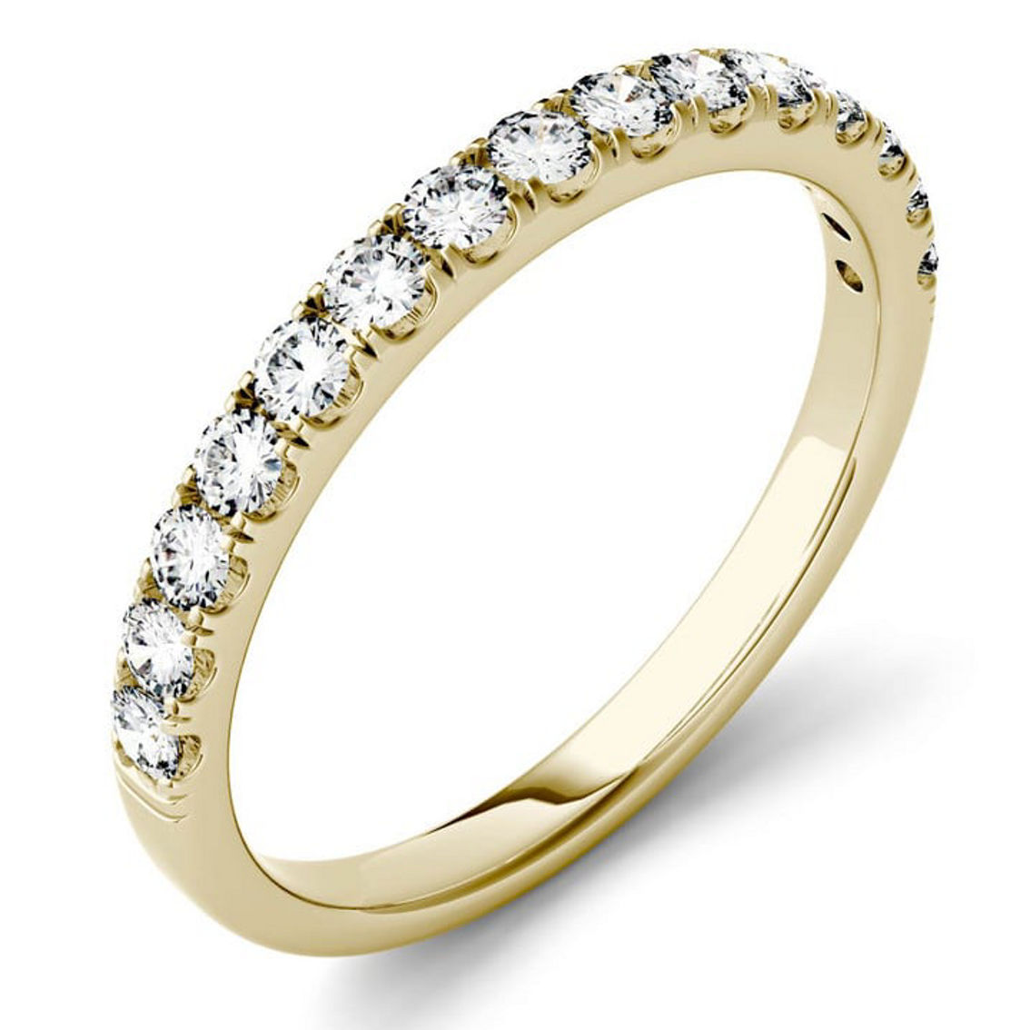 Charles & Colvard 0.38cttw Moissanite Wedding Band in 14k Yellow Gold - Image 2 of 5