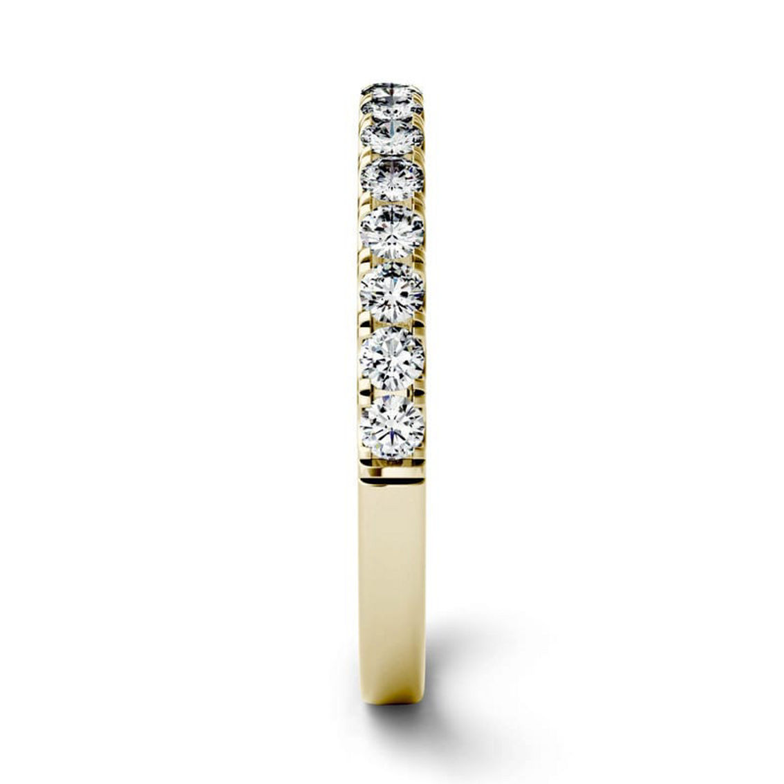 Charles & Colvard 0.38cttw Moissanite Wedding Band in 14k Yellow Gold - Image 3 of 5