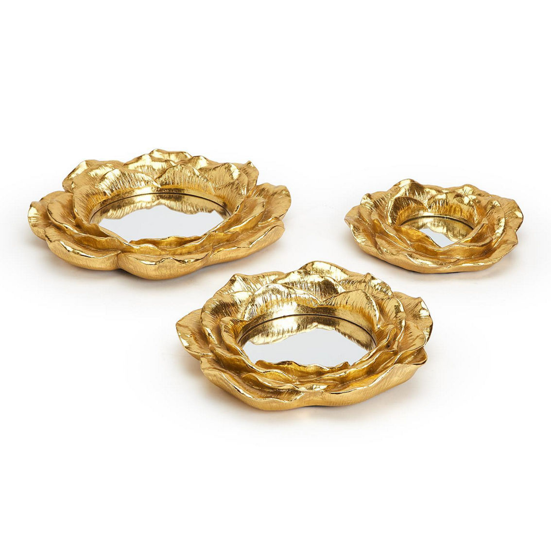 Two's Company Set of 3 Golden Fleur Wall Decor - Image 2 of 3