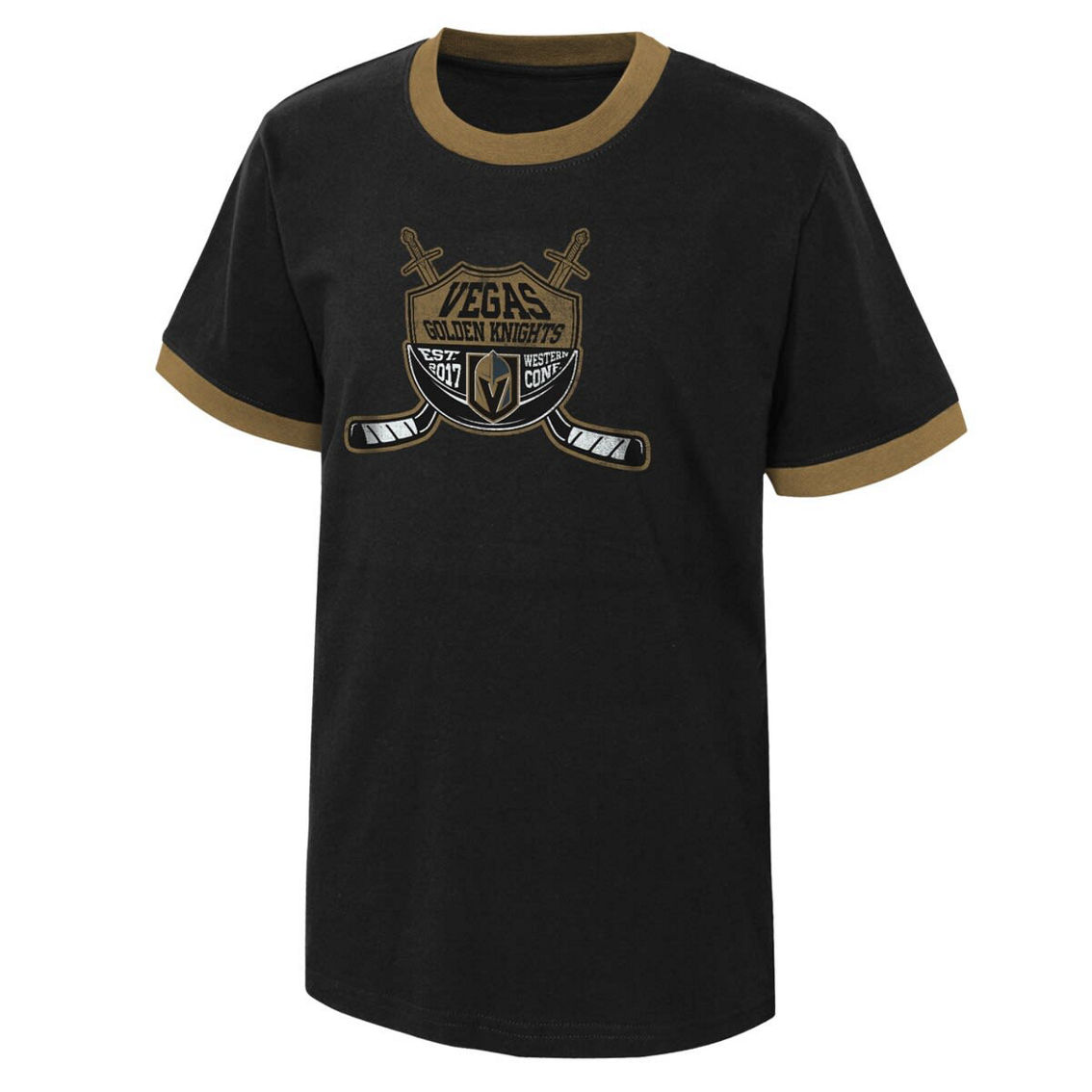 Outerstuff Youth Black Vegas Golden Knights Ice City T-Shirt - Image 3 of 4