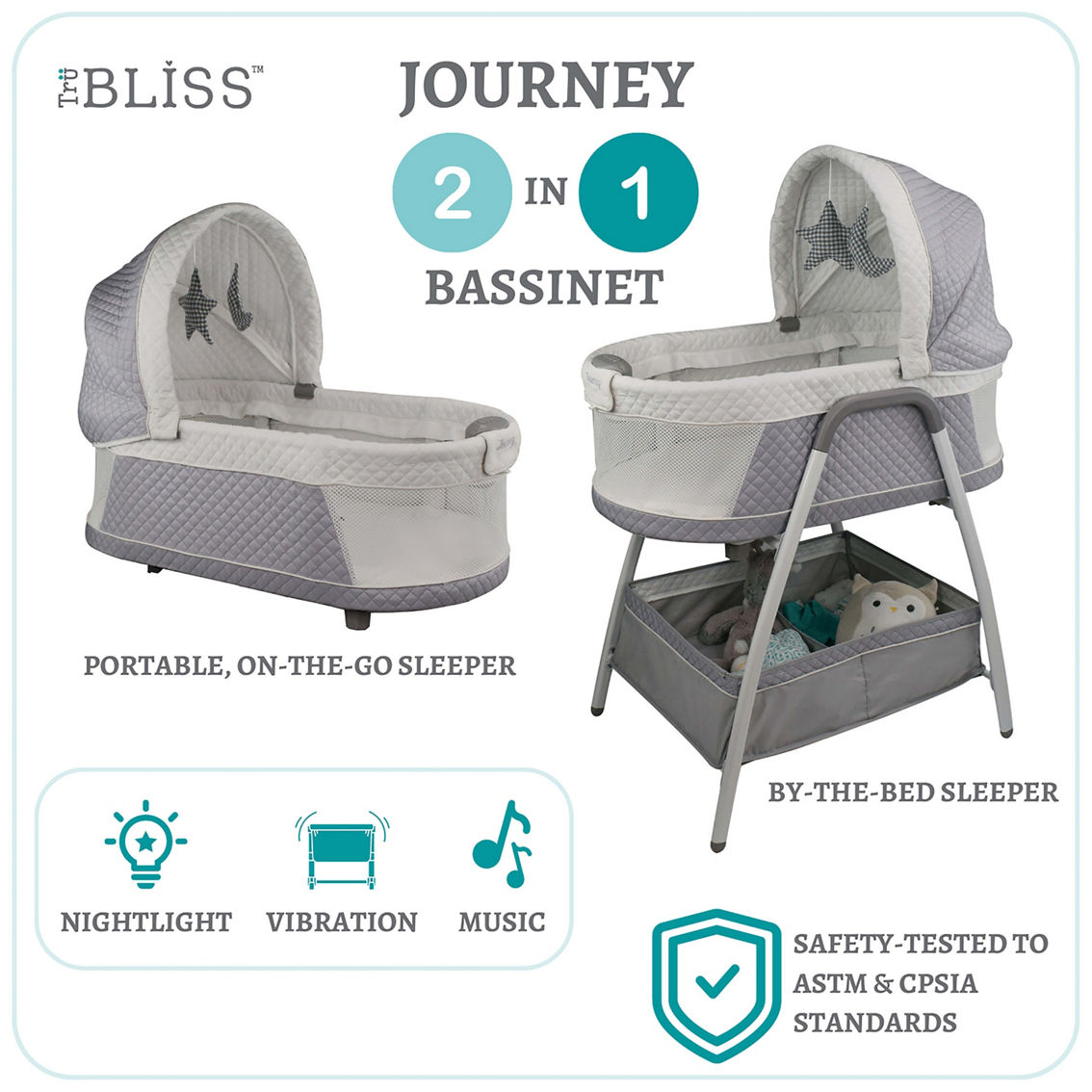 TruBliss Journey 2-in-1 Bassinet - Image 3 of 5