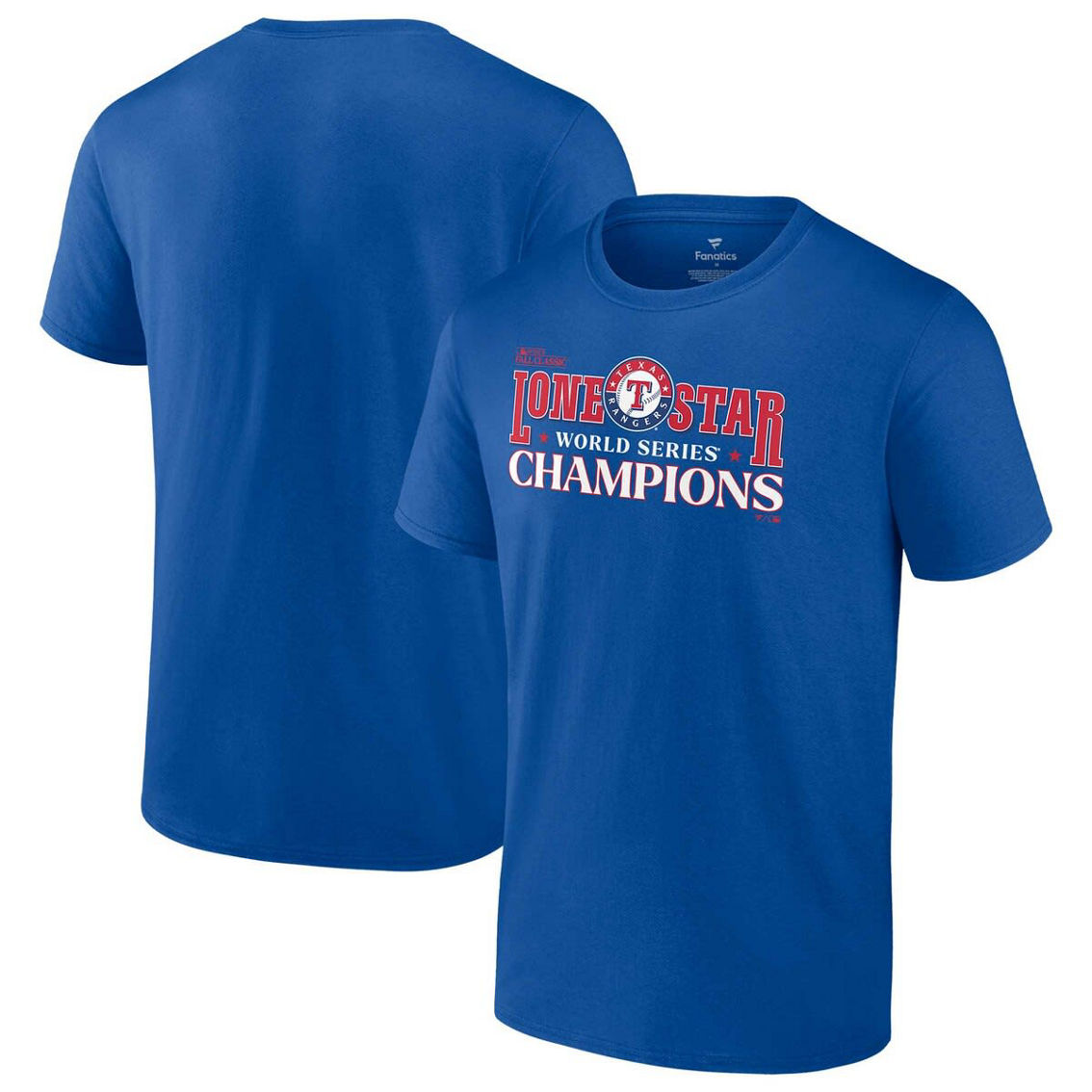 Men's Royal Texas Rangers 2023 World Series Champions Hitting Streak T-Shirt - Image 2 of 4