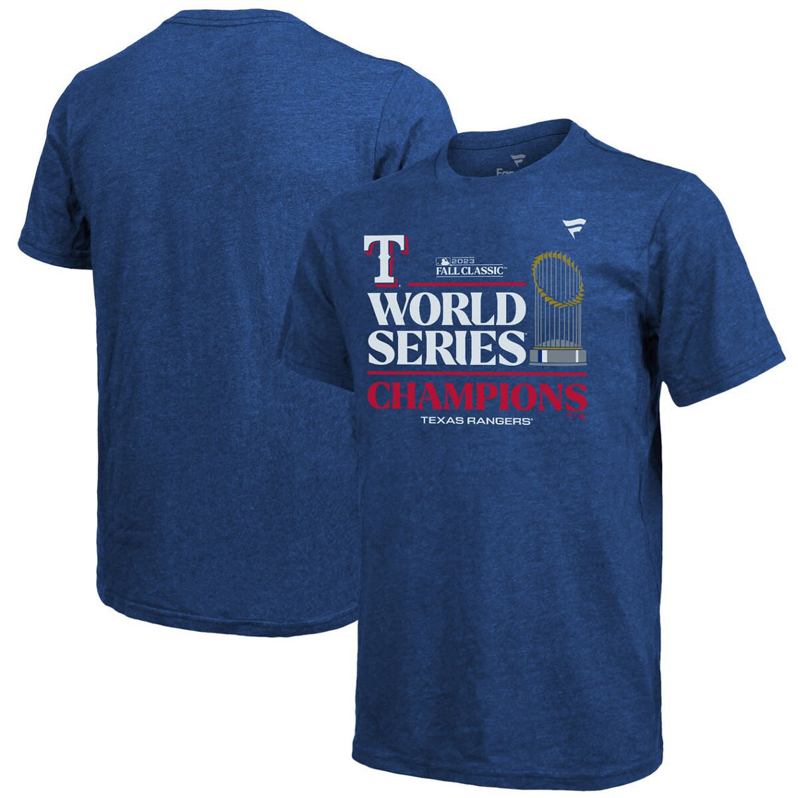 Men's Texas Rangers 2023 World Series Champions Locker Room Tri-Blend T-Shirt - Image 2 of 4