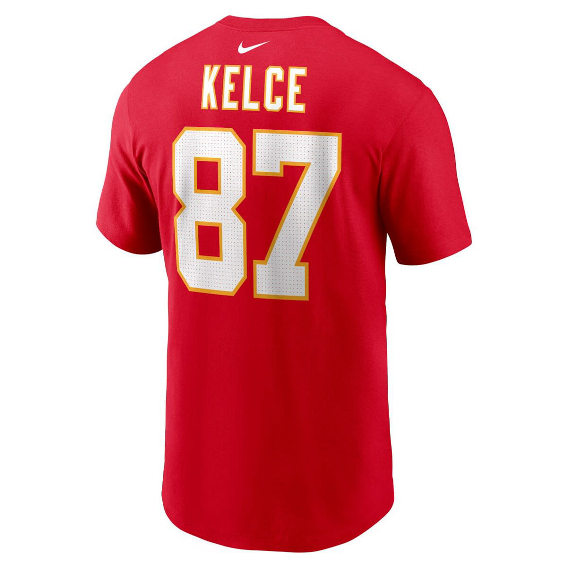 Nike Men's Travis Kelce Red Kansas City Chiefs Player Name & Number T-Shirt - Image 4 of 4