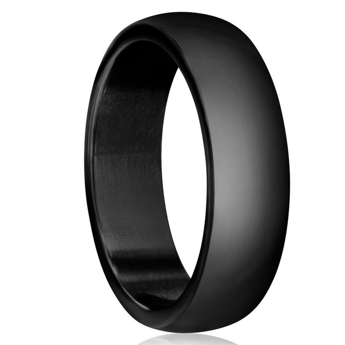 Stainless Steel 6mm Polished Ring - Black Plated - Image 2 of 3