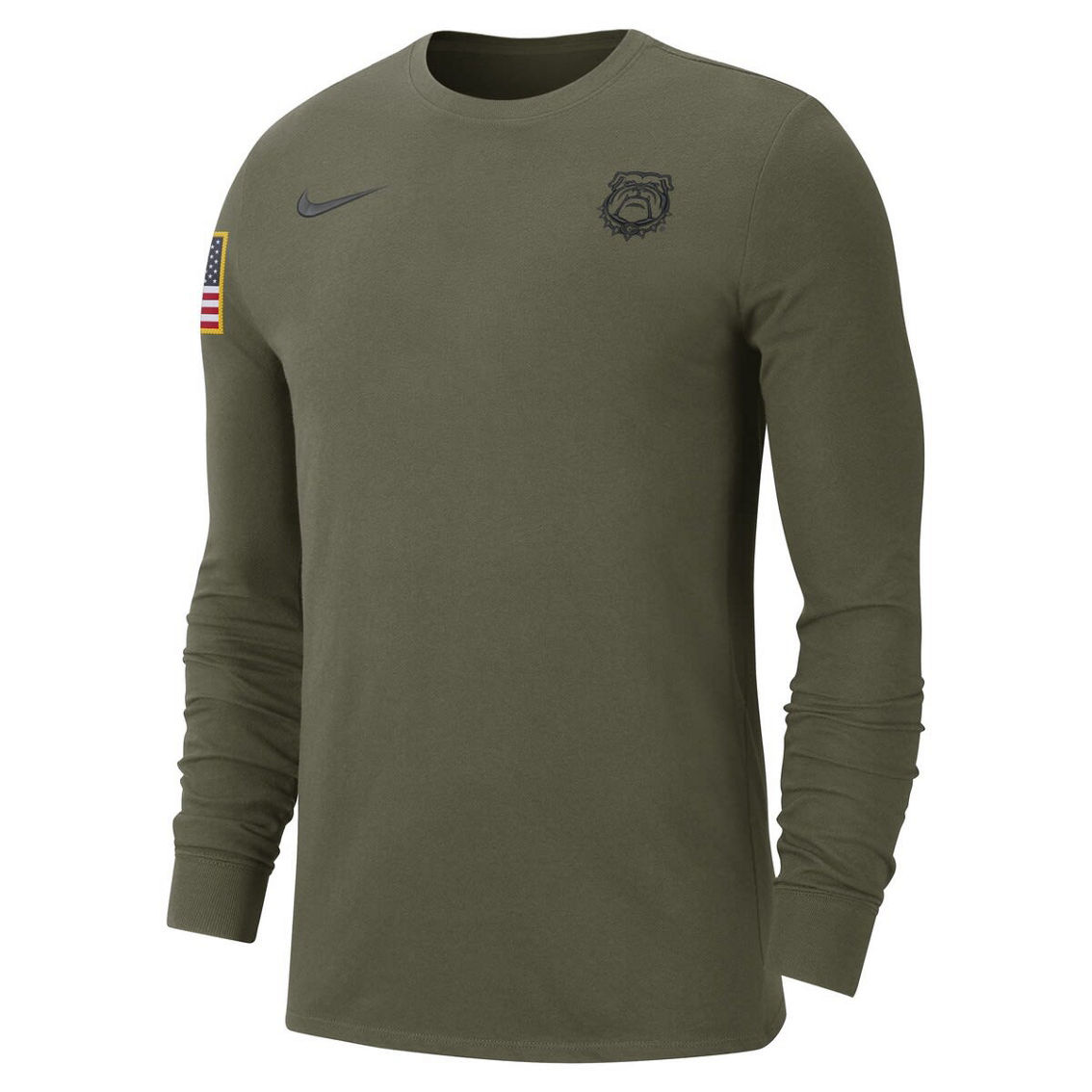 Nike Men's Olive Georgia Bulldogs Military Pack Long Sleeve T-Shirt - Image 3 of 4