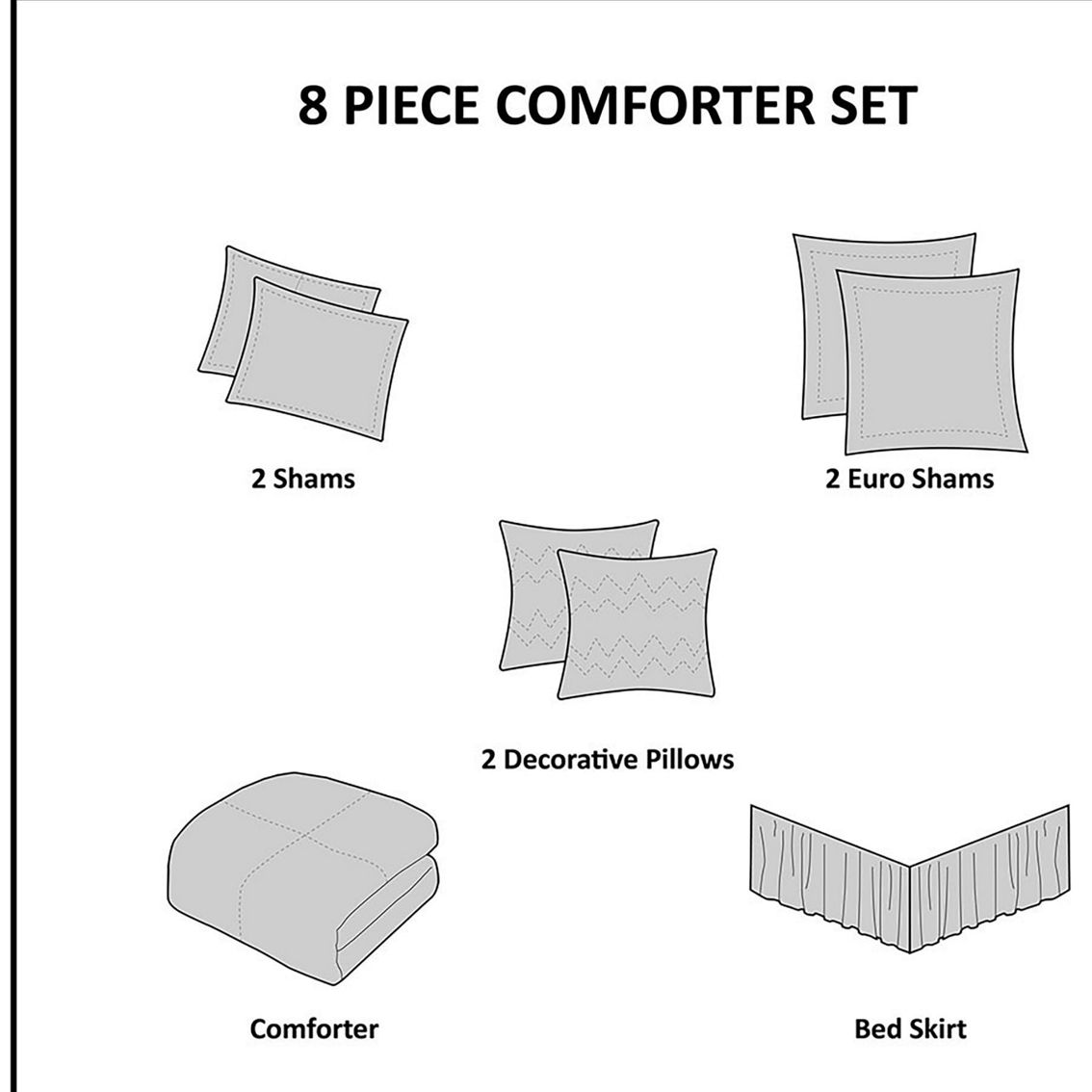 510 Design Kingwood 8 Piece Embroidered Comforter Set - Image 5 of 5