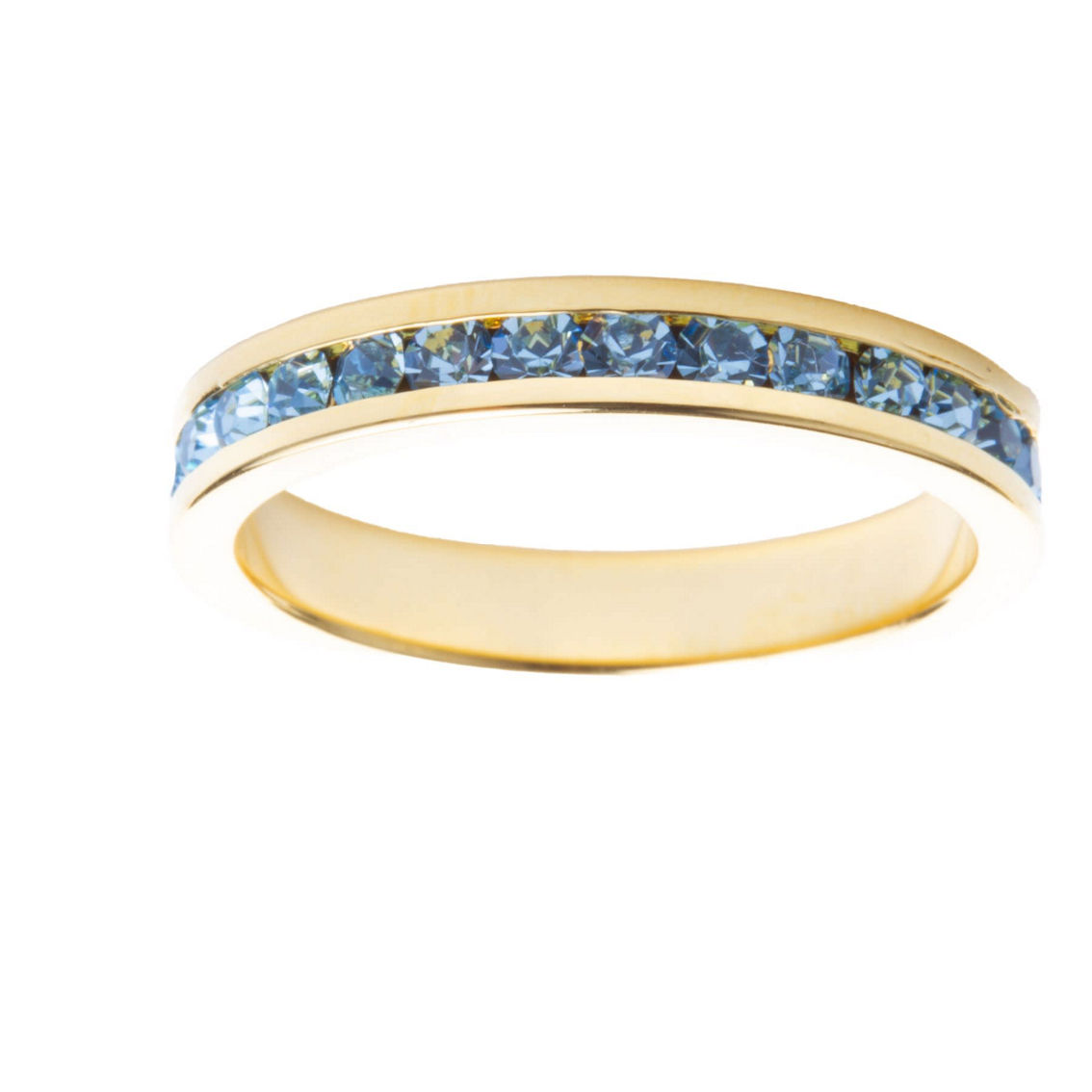 18K Gold over Sterling Silver Birthstone Eternity Ring - Image 2 of 2